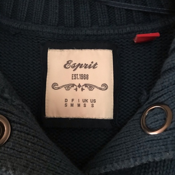 Esprit Vintage Mock Neck Cardigan Button Sweater - Picture 3 of 3